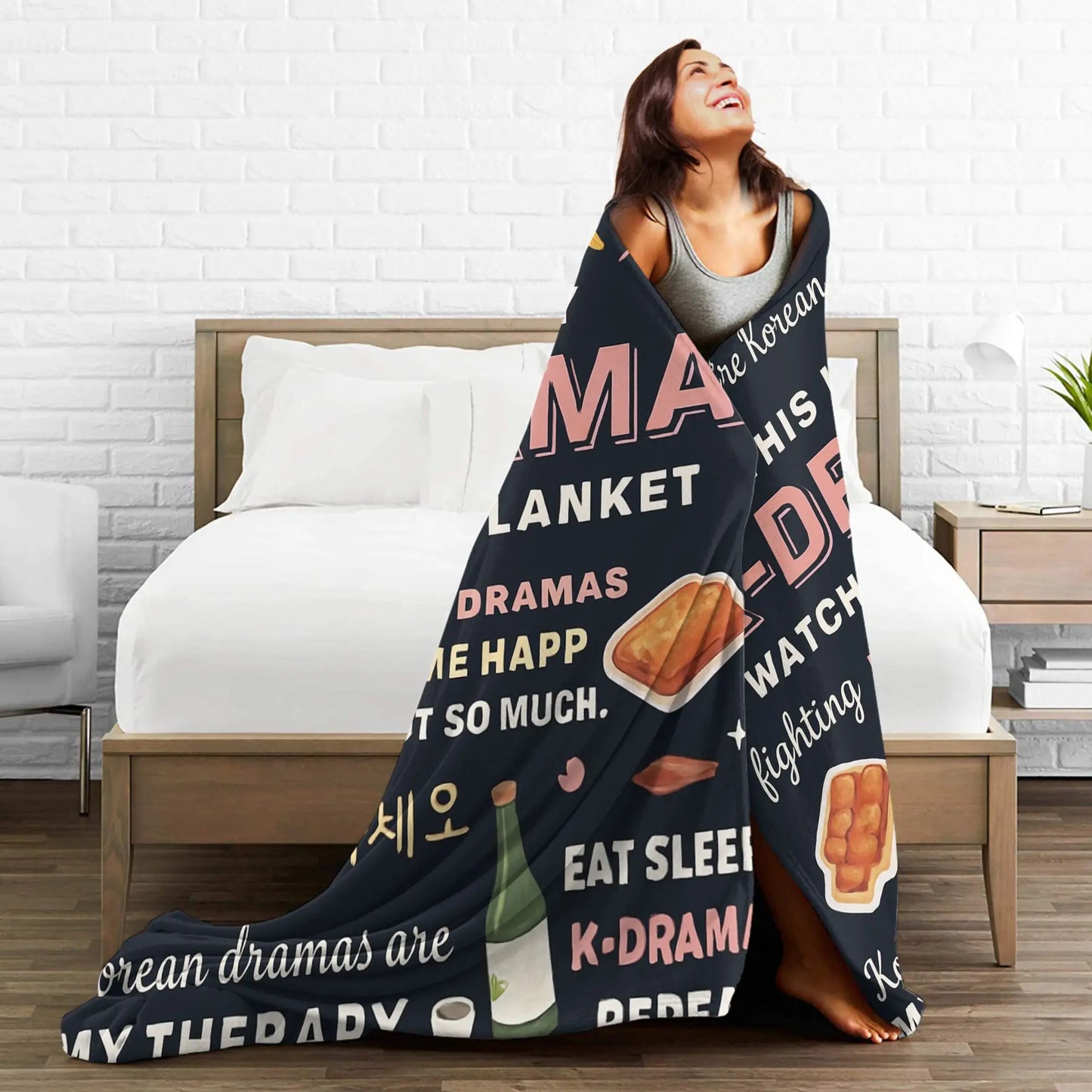 K-Drama K Pop  Korean  Blanket  Travel Office Flannel Throw Blanket For Outdoor Warm Custom DIY Quality Bedspread Gift