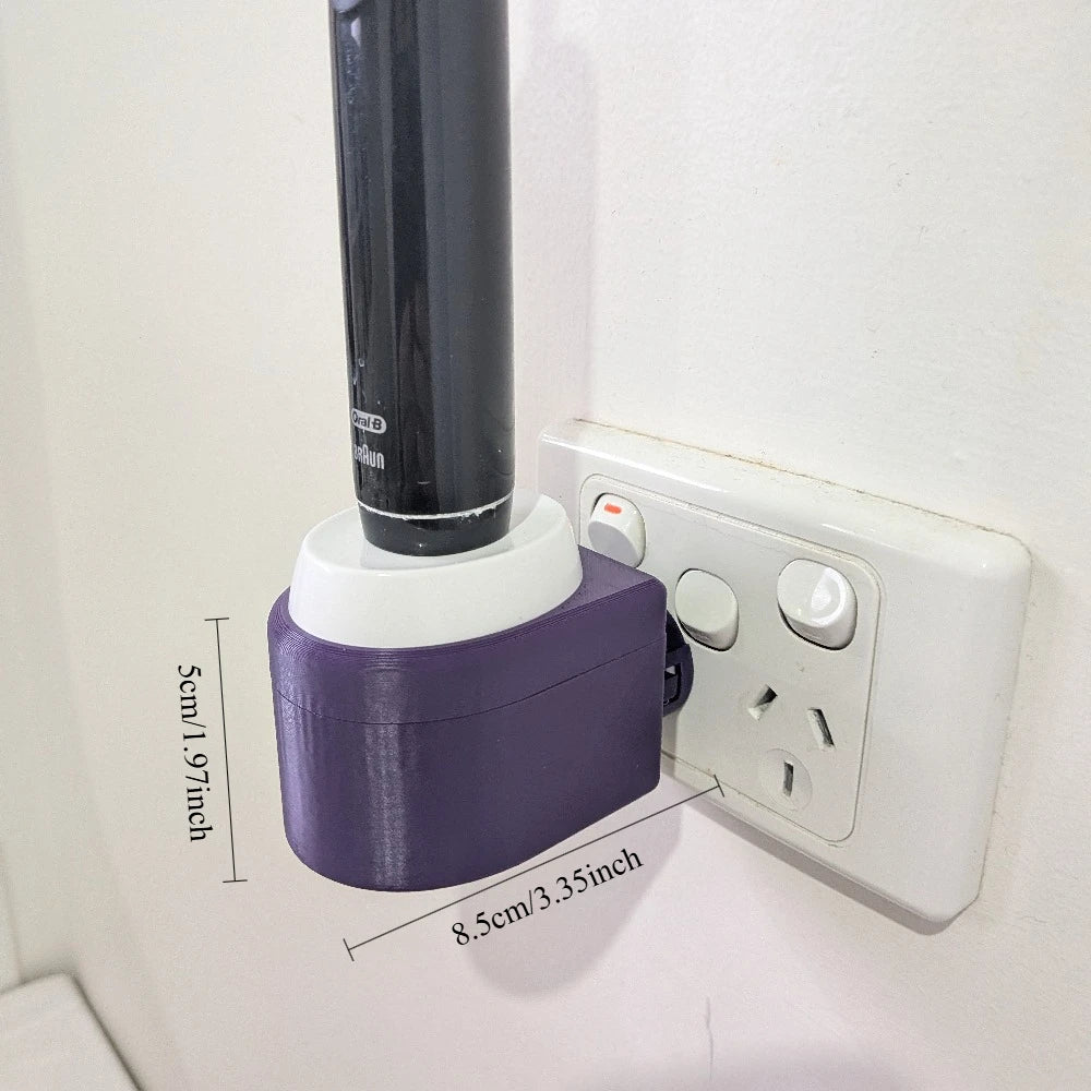 Australian Standard 3D Printed Toothbrush Charger Holder Dustproof Wall Mount For Oral B Philips Bathroom Counter Organizer
