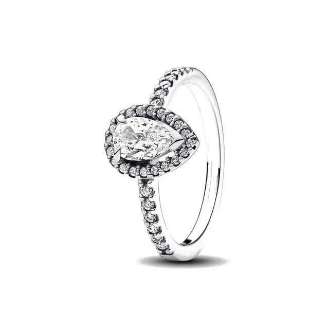 New White Series Original 925 Sterling Silver Women Finger Rings for Women Silver Daisy Mom heart Zirconia Stone Luxury Jewelry