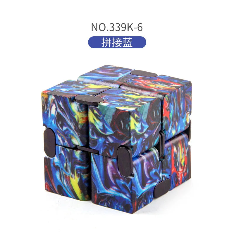 9 Style Fidget Sensory Cube Toys Starry Sky Infinity Square Stress Relief Cube Fingertip Toys for Children Adult
