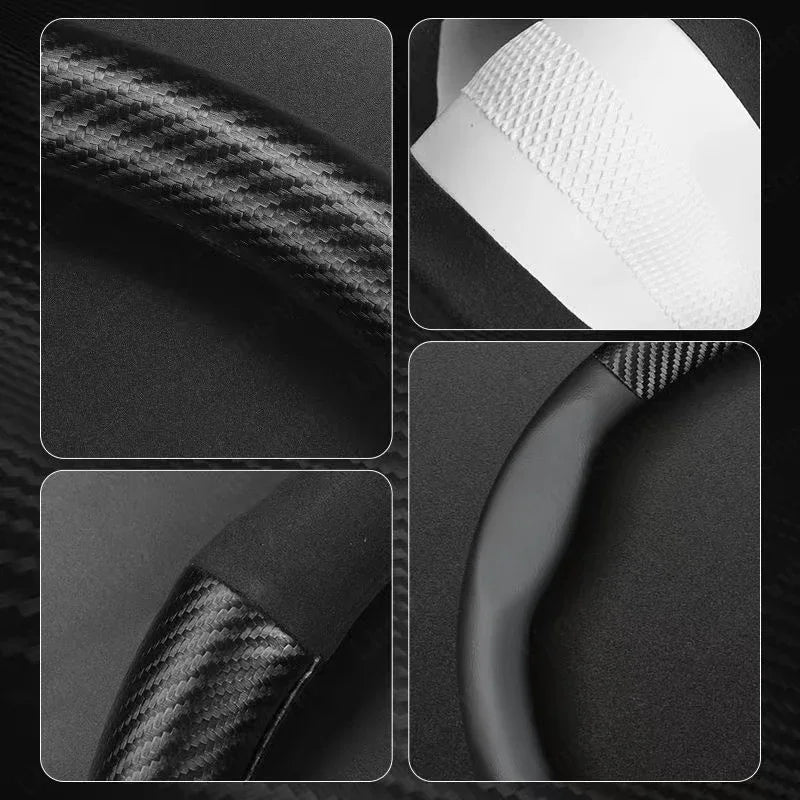 Car Steering Wheel Cover Car Decoration Accessories For Mercedes Benz AMG W203 W206 W220 W205 W211 W212 W201 W210 W108 GLA GLK