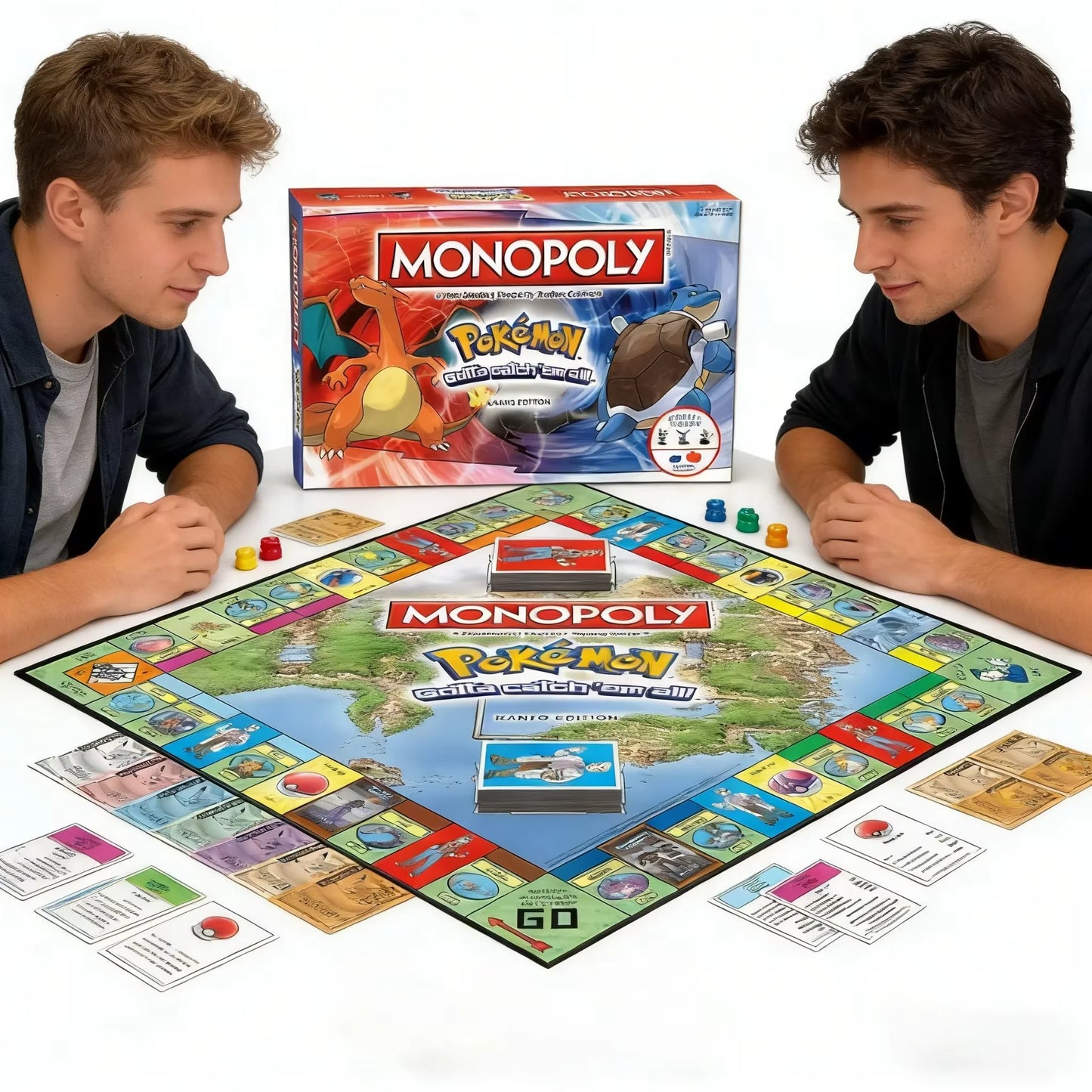 Pokémon Kanto Edition Monopoly Board Game Monopoly Pokémon Edition Childhood Feelings Party Game