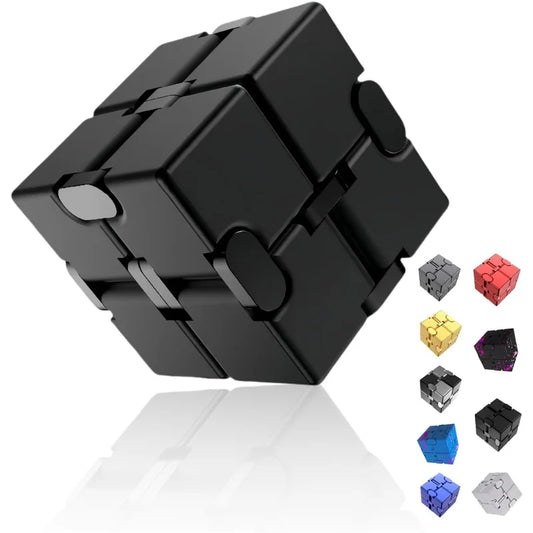 Metal Infinity Fidget Cube for Stress and Anxiety Relief/ADHD, Fidget Finger Toys Durable Sensory Gift for Adults Teens
