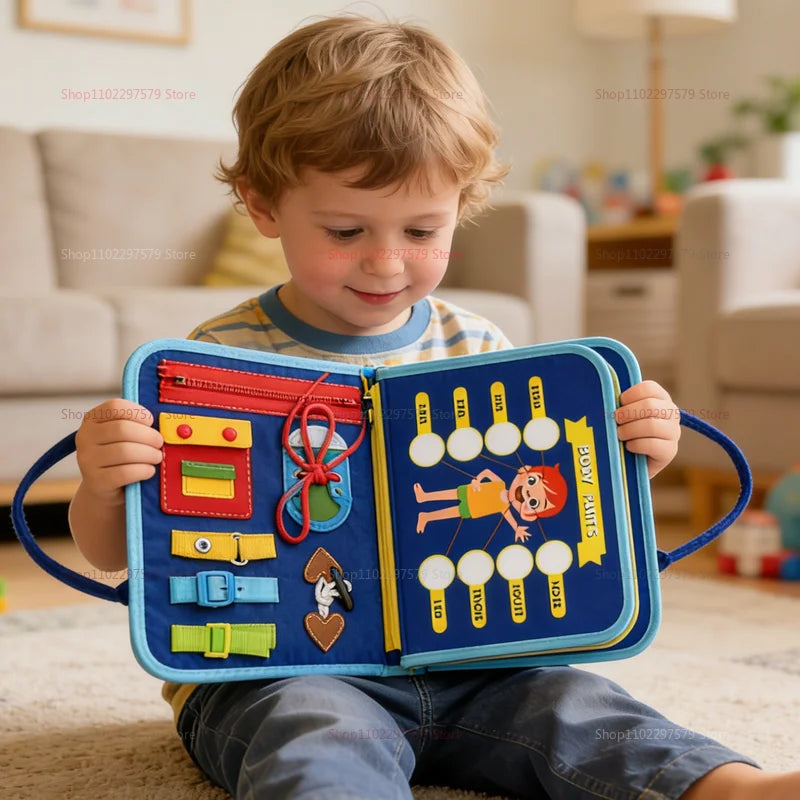 2026 New Montessori Busy Board for Toddlers Sensory Learning Early Education Fine Motor Skills Toy Preschool Kid Educational Toy
