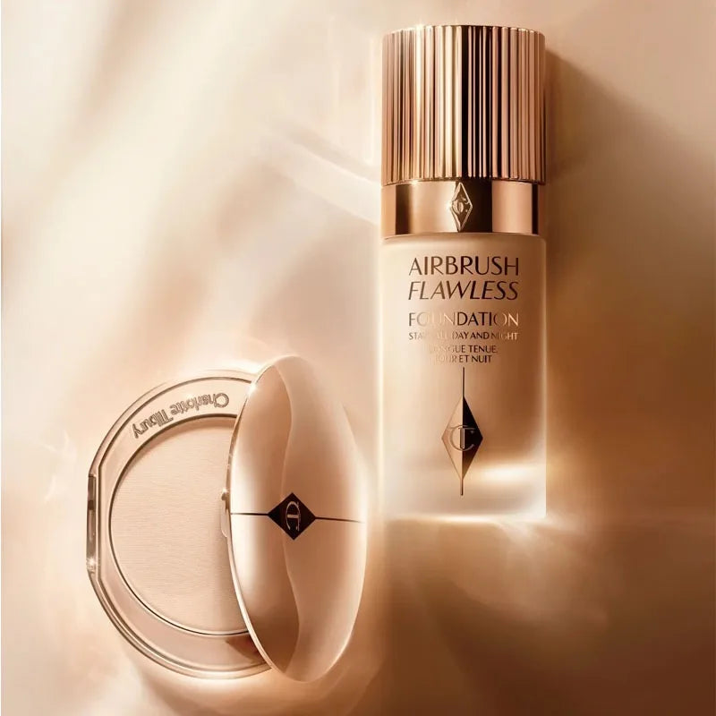 Charlotte Tilbury Liquid Foundation Cushion Foundation Setting Spray Pressed Powder Love 2 Color Powder Blusher Eyeshadow Rouge