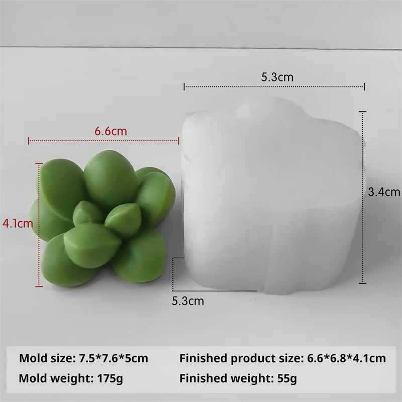 3D Silicone Candle Soap Mold Cactus Succulents Plaster Cement Mold Home Decoration DIY Aromatherapy Wedding Gifts silicone molds