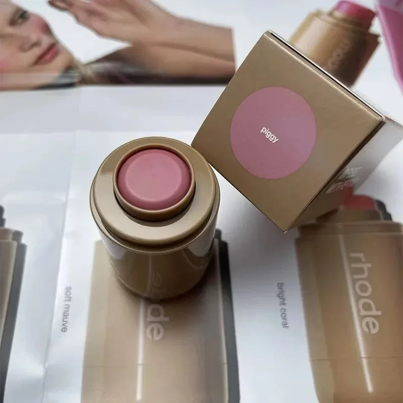 Rhode Pocket Blush LIP Stick Lip And Cheek Hydrating Stick Natural Rouge Powder Blush Cream Lipstick Cheek Easy To Apply Colo