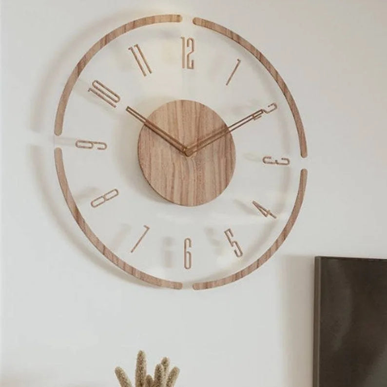 Modern Transparent Floating Digital Wall Clock Decoration Special Material Disk Battery Powered Home Decorative Wall Clock