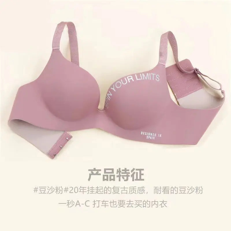 Woman Summer Bra Thin One Piece Seamless Letters Underwear Bras No Wire Ring Adjustable Shoulder Stra Push Up Girls bras