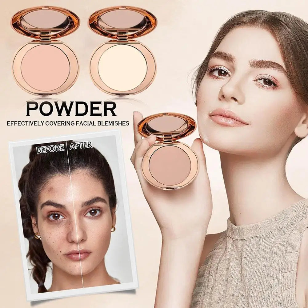 Portable Setting Powder Flawless Powder Natural Makeup Long-lasting Oil Control Waterproof Skin Brightening Concealer for Woman