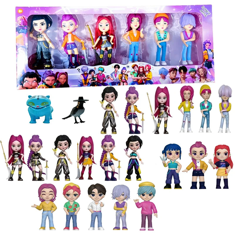 Bandai 2026 New Kpop Demon Hunters Figure Model Toy Pvc Cartoon Desk Decoration Collection Figures Model Toyfor Kid Gift