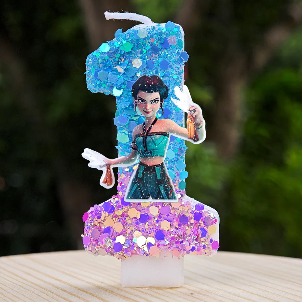 New Kpop Demon Hunters Theme Candle Number 0-9 Birthday Party Cake Decoration Cartoon Baby Shower Supplies Kids Gifts