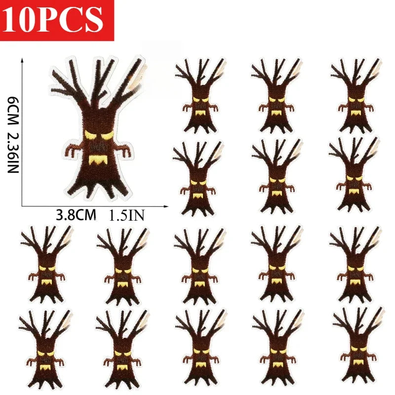 10/23PCS Wholesale Lots/set of Horror Ghost Haunted House Mummy Patch  Embroidery DIY Cloth Sticker Badge Ironing Jeans/cloak