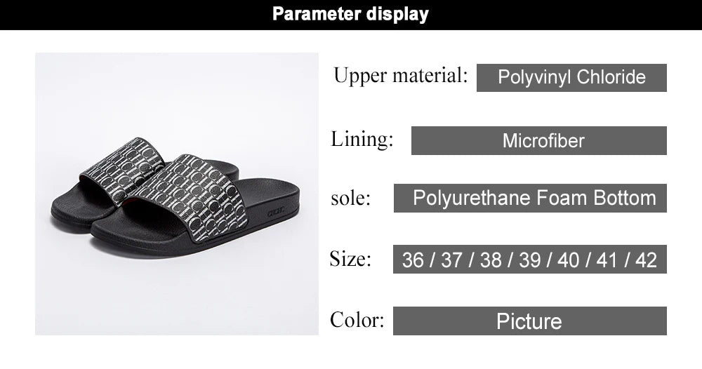 Fashionable Classic Simplicity Women's New 2024 Slippers PVC Material Letter Printing Outdoor Casual Flat Bottom Slippers