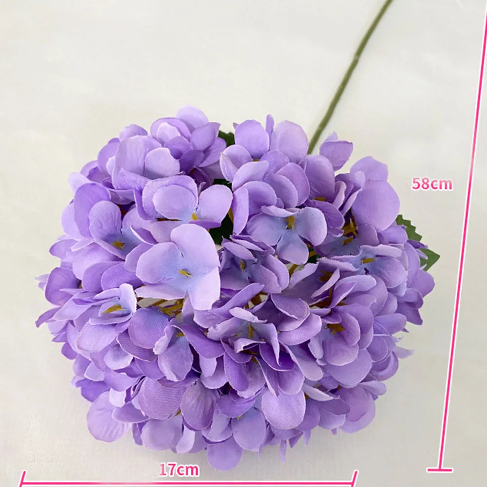 1/5/10pcs 58cm Beautiful Silk Artificial Flowers Hydrangea bouquet for Home Party Wedding living room   decoration accessories