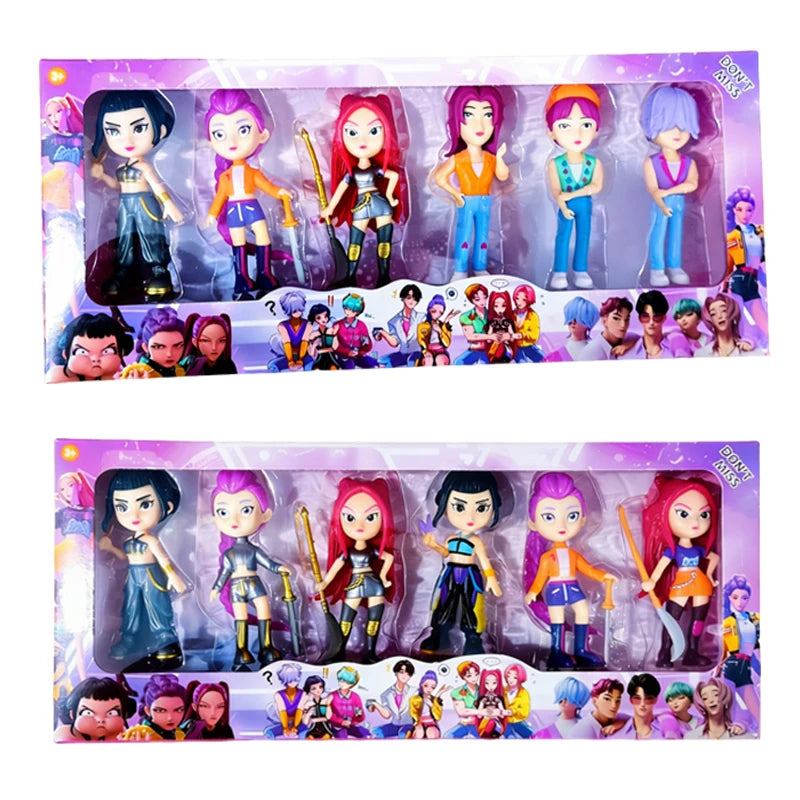 Bandai 2026 New Kpop Demon Hunters Figure Model Toy Pvc Cartoon Desk Decoration Collection Figures Model Toyfor Kid Gift