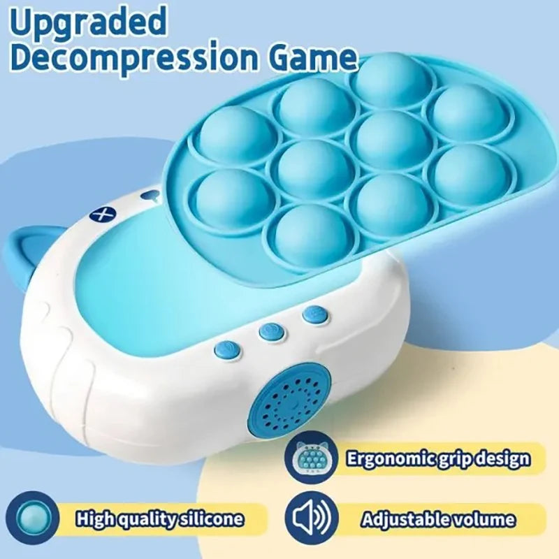 3 Colors 1 pcs Electronic Pop Quick Push Bubbles Game Machine Kid Cartoon Fun Squeezing Toys Anti Stress Sensory Bubble Toy Gift