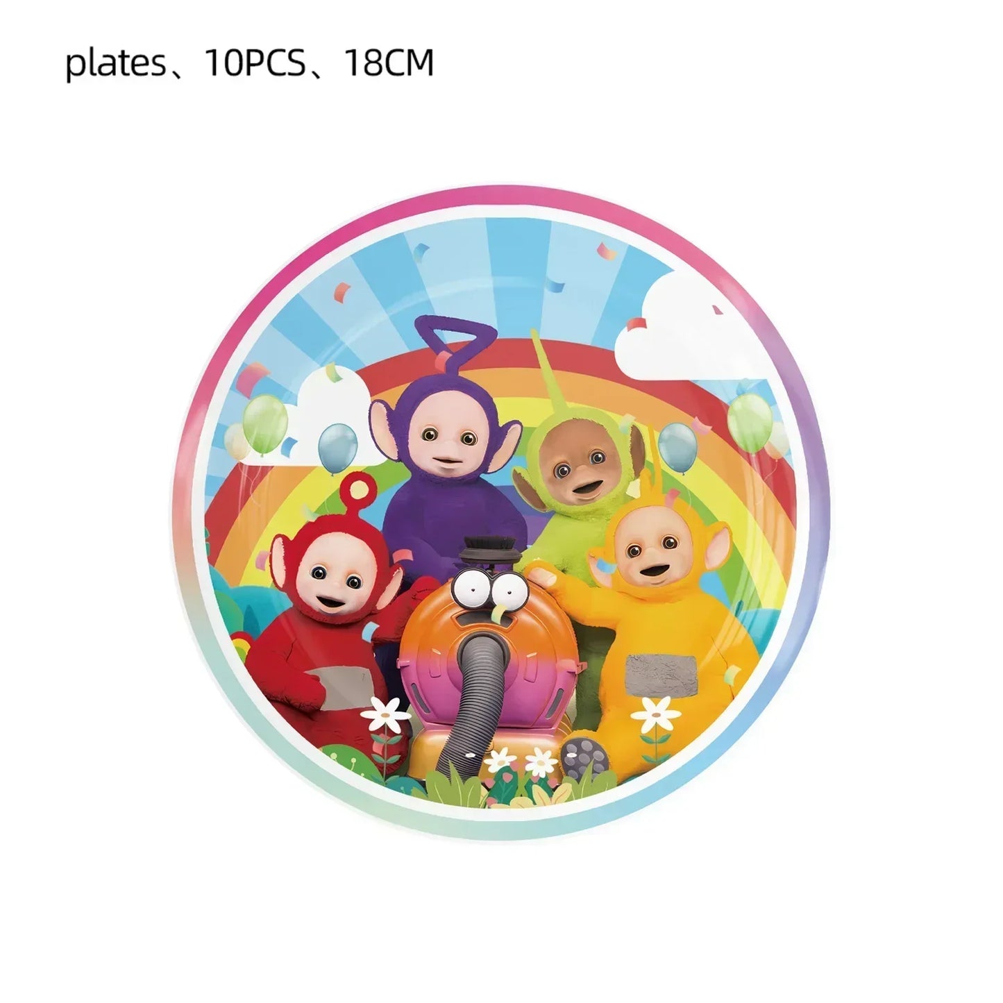 Teletubbies Birthday Party Decoration Tableware Set Paper Plates Balloons Banner Tablecloth For Kids Baby Shower Party Supplies