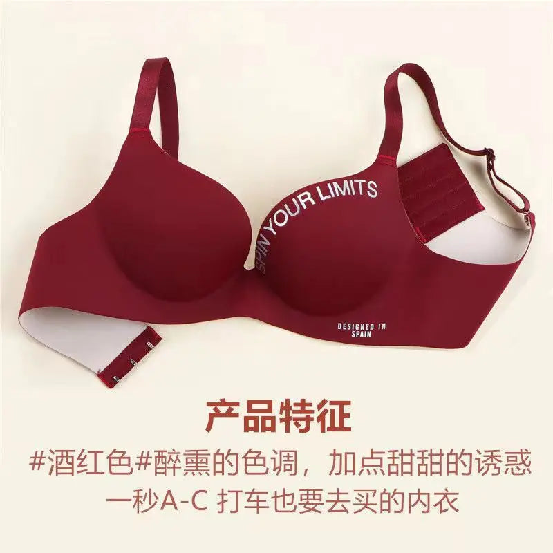 Woman Summer Bra Thin One Piece Seamless Letters Underwear Bras No Wire Ring Adjustable Shoulder Stra Push Up Girls bras