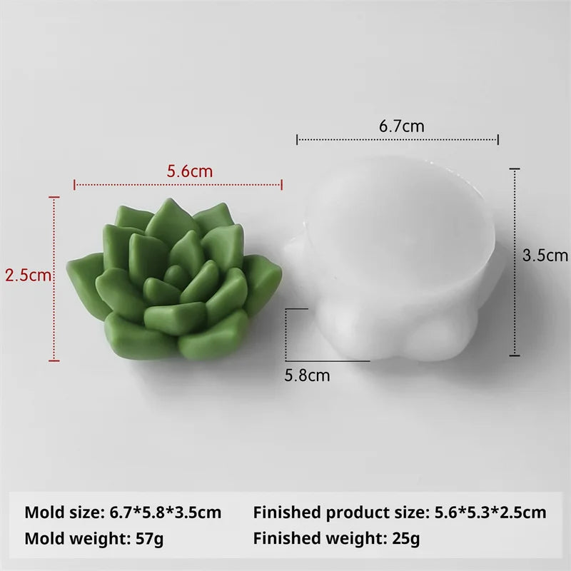 3D Silicone Candle Soap Mold Cactus Succulents Plaster Cement Mold Home Decoration DIY Aromatherapy Wedding Gifts silicone molds
