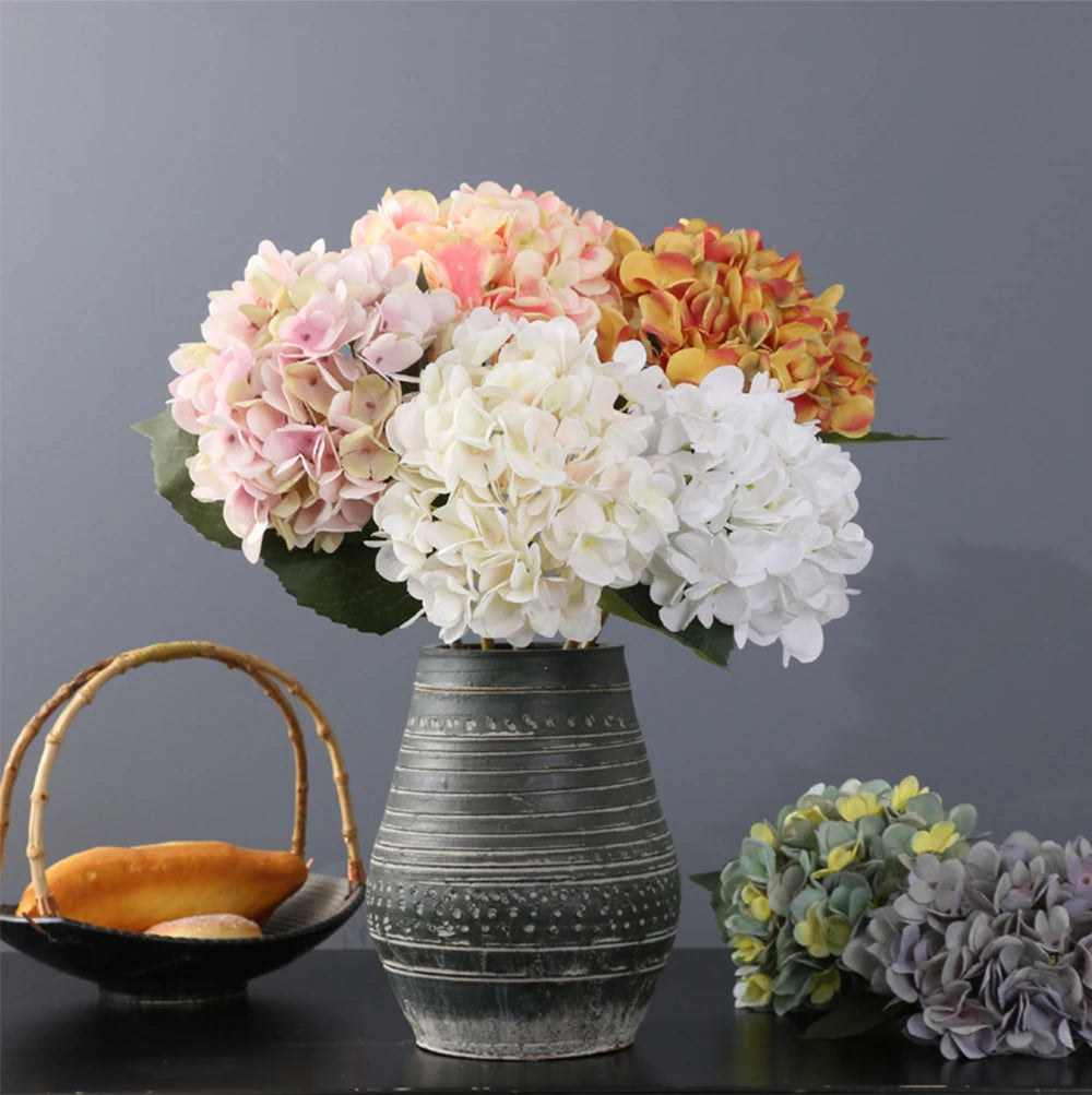 1/5/10pcs 58cm Beautiful Silk Artificial Flowers Hydrangea bouquet for Home Party Wedding living room   decoration accessories