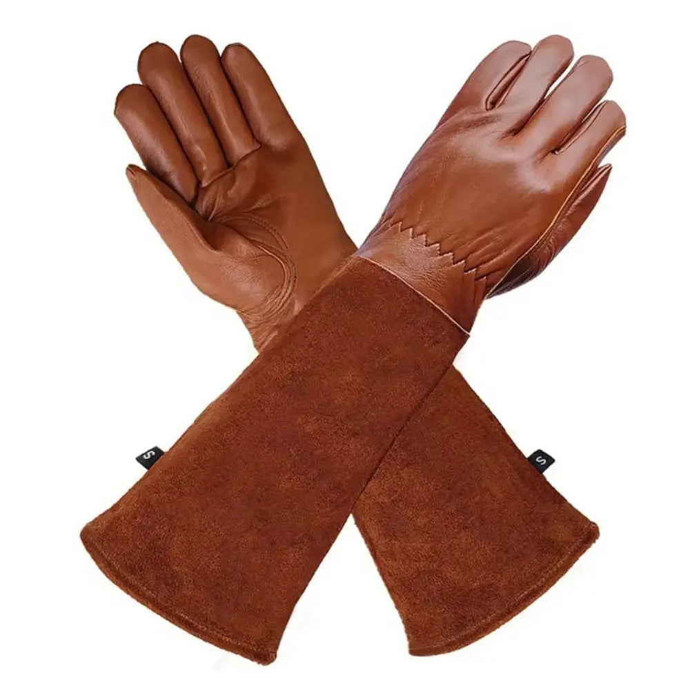 Horticulturist Long Sleeve Gardening Gloves Coffee Wear-resisting Outdoor Work Gloves S-XL Non-slip Pruning Gloves Rose Pruning
