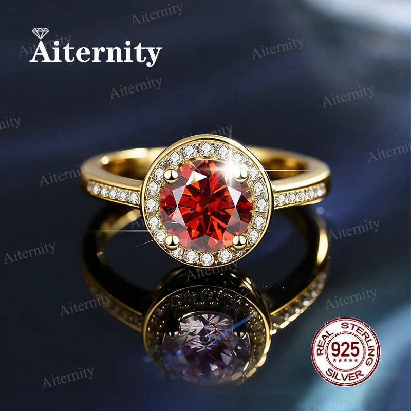 Moissanite And Zircon Ring D VVS1 Adjustable Size S925 Sliver Wedding Rings for Women Jewelry Party Fashion Top Quality Ring