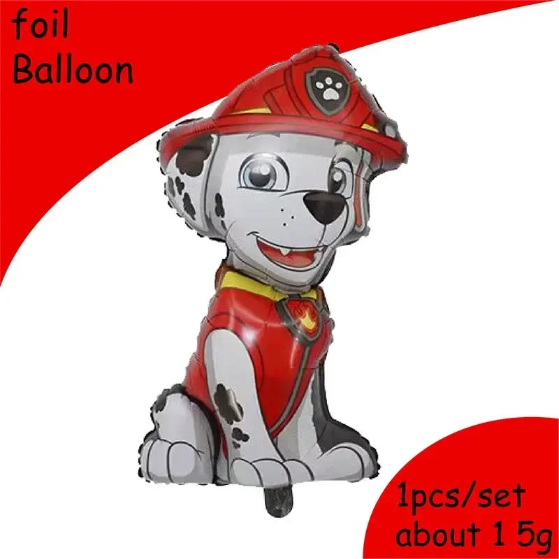 paw patrol cartoon Birthday Party Decoration  paw marshall theme Balloon Banner Cake Topper Party Supplies for Baby Show