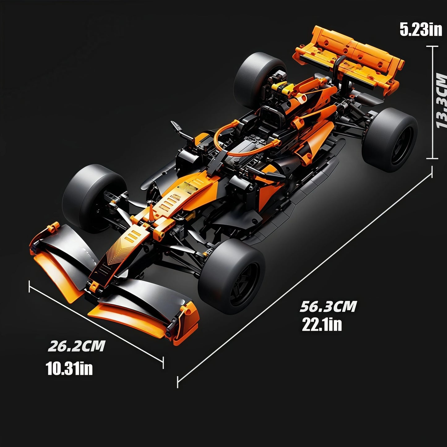 1200+PCS Racing Car Building Blocks Set, 1:10 Scale Formula Model Kit | Collectible DIY Toy for Kid Teen & Adults Gift Boy Girl