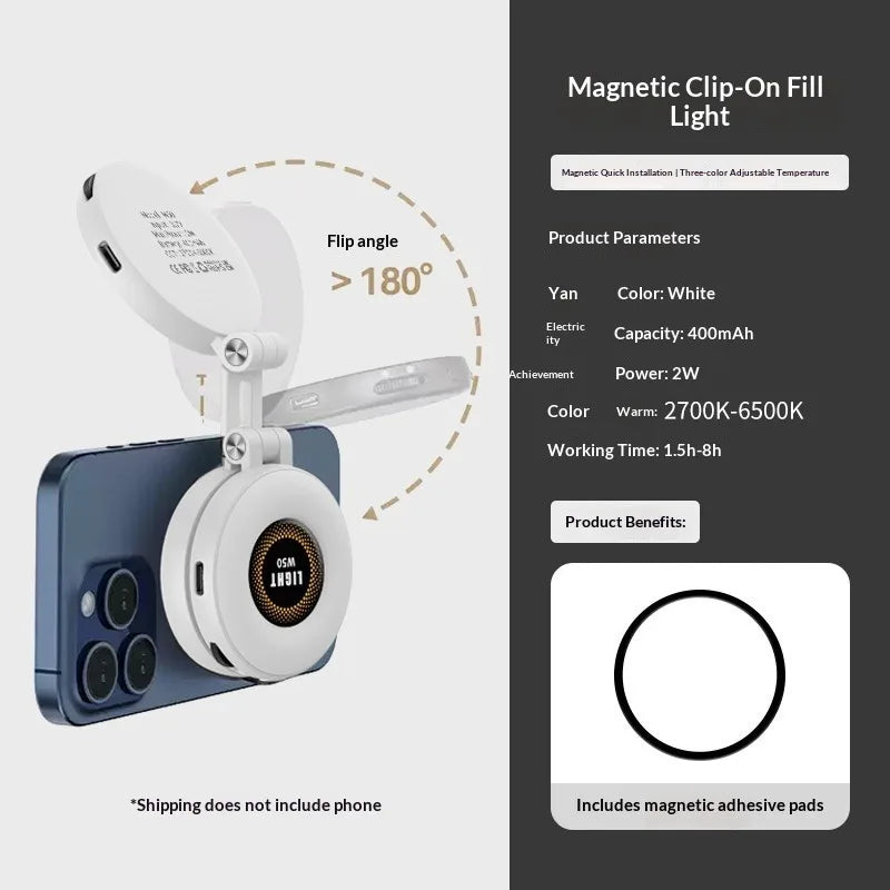 Mobile Phone Tablet Magnetic Fill Light, Portable Handheld Lighting
