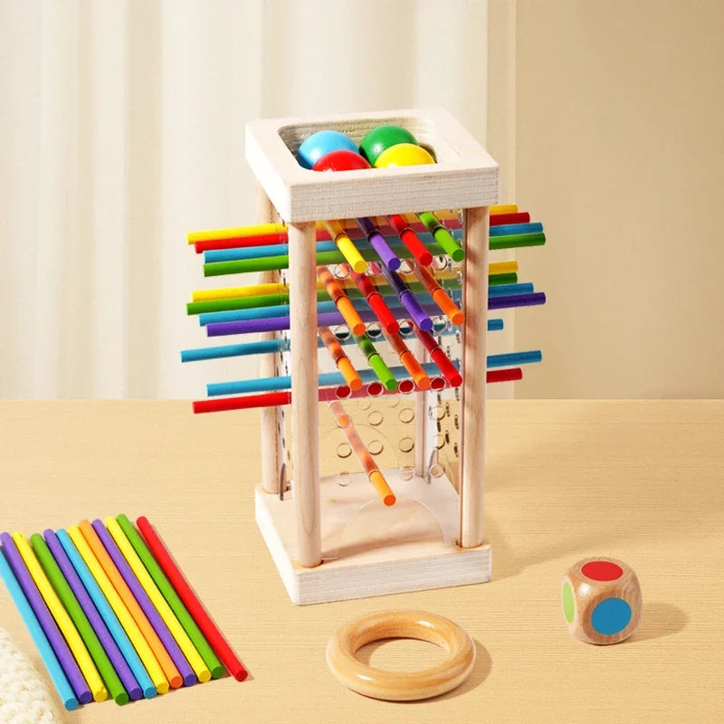 Funny Wooden Stick Drawing Game Parent Child Interactive Stick Balance Board Game Two Person Battle Game for Party Entertainment