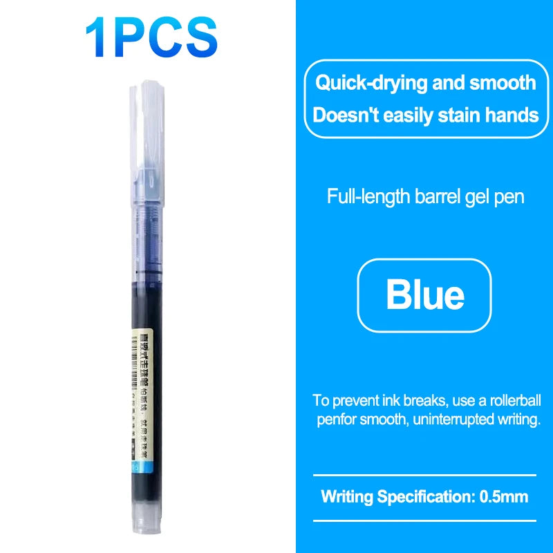 High Quality 0.5mm Quick Drying Fine Point Liquid Ink Pens Smooth Writing Comfortable Grip Non-Smudge for Office School Supplies