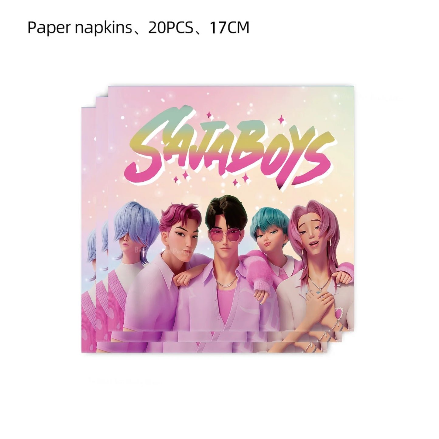 KPop Demon Hunters Birthday Decoration Disposable Party Tableware Paper Plates Napkins Cups Tablecloth Gift Bag Event Supplies