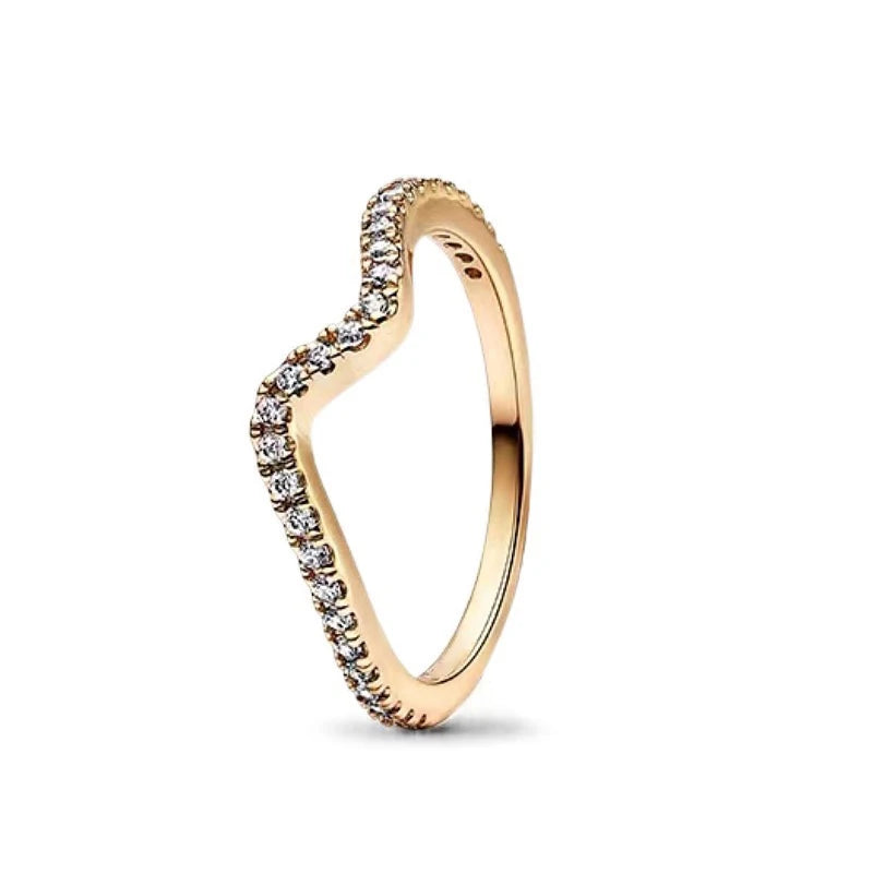 New White Series Original 925 Sterling Silver Women Finger Rings for Women Silver Daisy Mom heart Zirconia Stone Luxury Jewelry