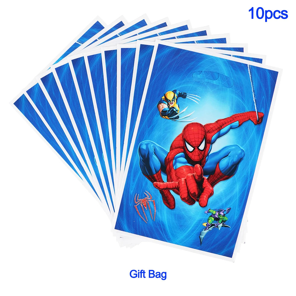 Spider Man Birthday Party Decor Paper Cups Plates Tablecloth For Kids Boy Spiderman Baby Shower Party Decorations Party Supplies