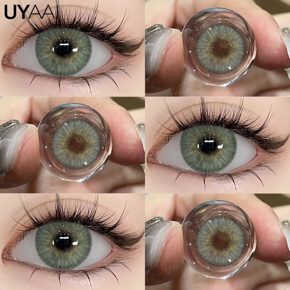 UYAAI Contact Lenses Color Contact Makeup Colored Pupils Black Natural Pupils Beauty 14.5mm Big Black Lenses Brown Contacts Lens