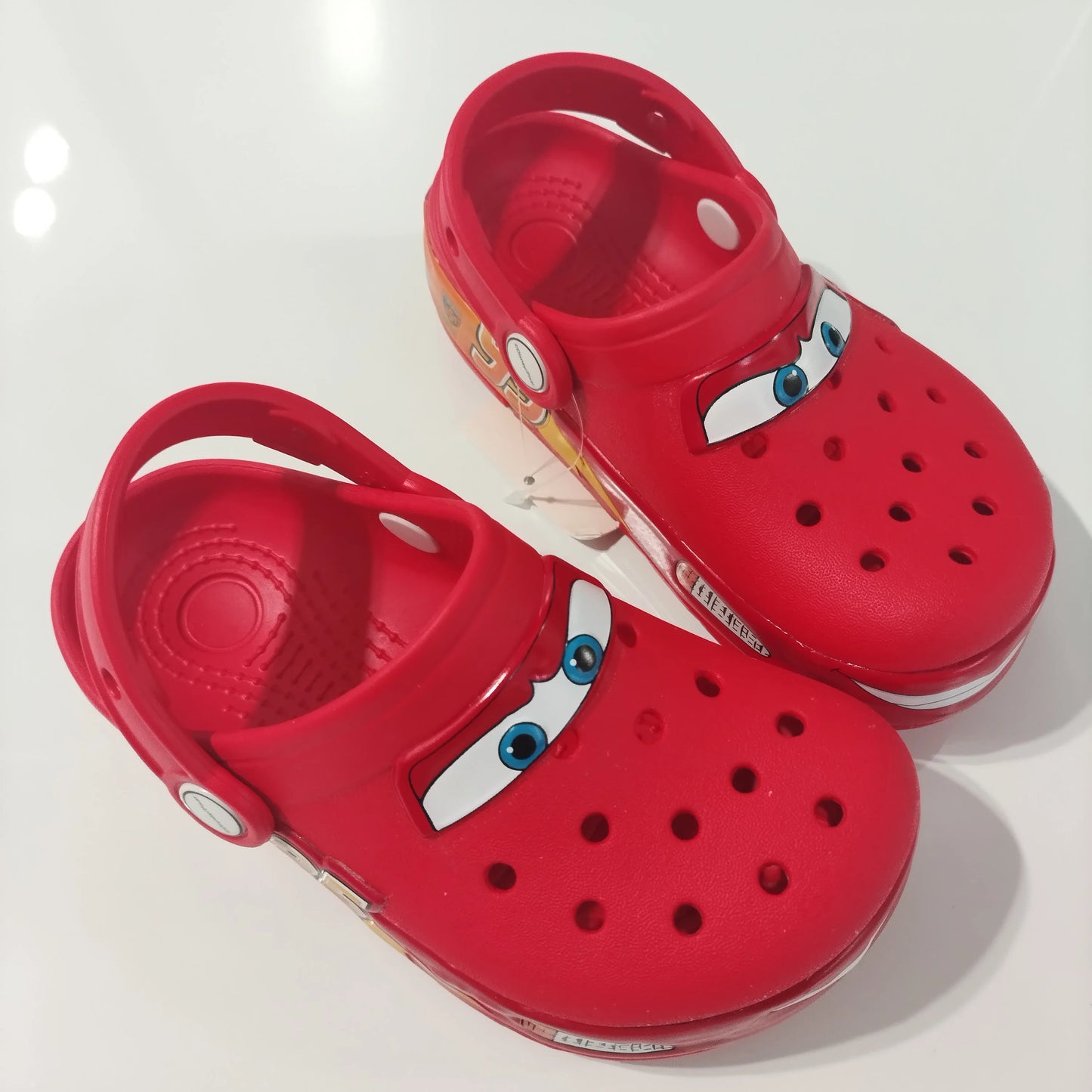 95 Automotive Theme Children Glowing Slippers Outdoor House Slippers Non-Slip Wear-Resistant Baotou Beach Sandals Practical Gift