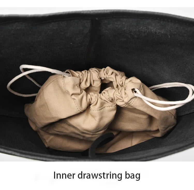MENDY Bucket Bag Large Women's Bag Tote Bag Shoulder Bag Luxury Designer Genuine Leather Handbag Japanese Popular Bag Soft Row