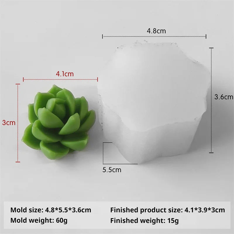 3D Silicone Candle Soap Mold Cactus Succulents Plaster Cement Mold Home Decoration DIY Aromatherapy Wedding Gifts silicone molds