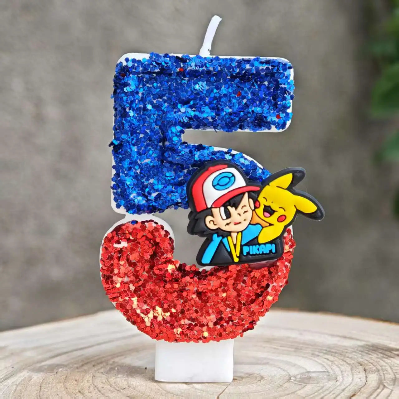 Pokemon Candle Number 0-9 Soccer Candle Pikachu Cake Decoration Boy Birthday Party for Kids Baby Shower Decor Gift