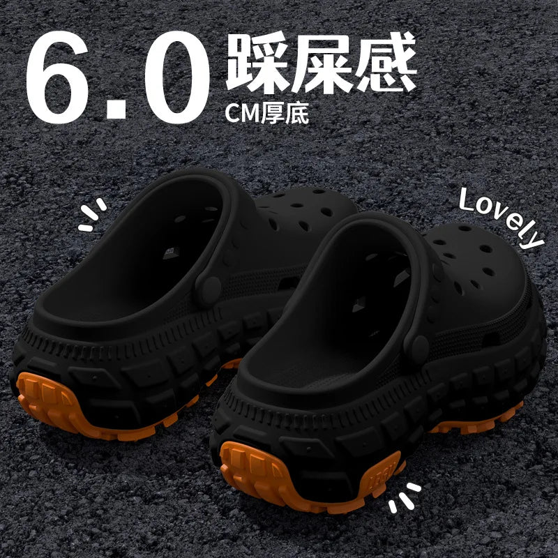 Men's driving breathable non-slip hole shoes summer new deodorant non-slip outer wear wear wear-resistant fishing beach sandals
