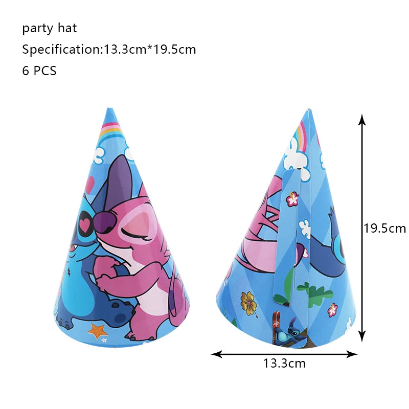 New Stitch Birthday Party Decoration Foil Latex Balloon With Pattern For Kids Event Supplies Disposable Tableware Plate Backdrop