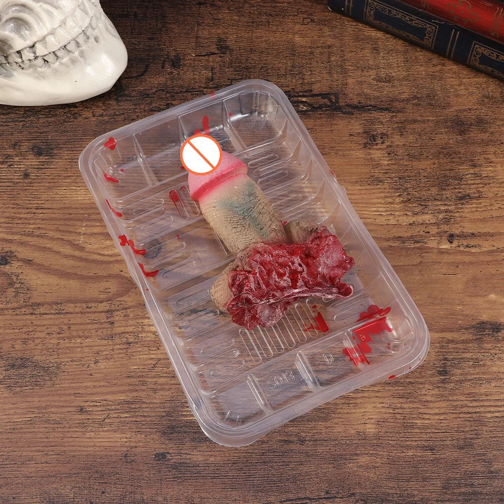 Halloween Horror Props Bloody Hand Haunted House Party Decoration Scary Fake Hand Finger Leg Foot Brain Heart Halloween Supplies
