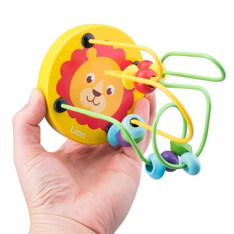 Montessori Baby Toys Wooden Roller Coaster Bead Maze Abacus Math Toys Toddler Early Educational Toys for 1 2 3 Years Kids Gifts