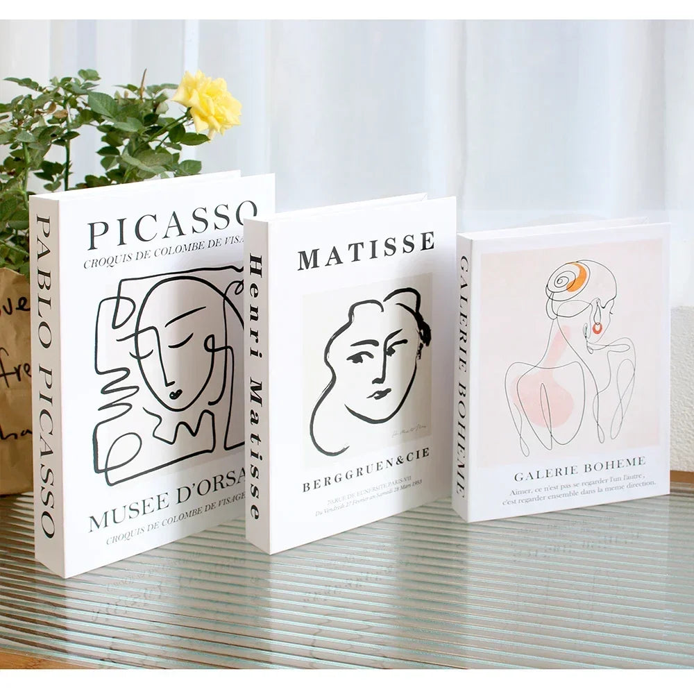 3Pcs Foldable Fashion Fake Books Living Room Decoration Designer Books Coffee Table Ornaments Club Hotel Room Villa Prop Books