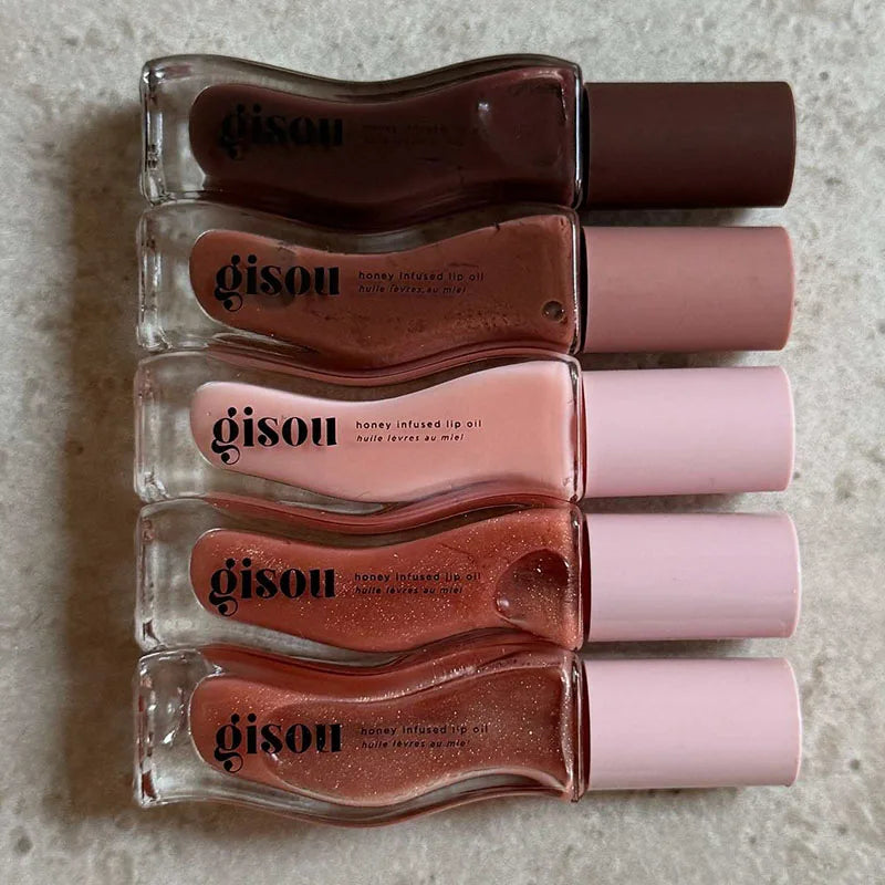 Gisou Moisturizing Glazed Plum Lip Balm Lip Oil Gloss Care Of The Lips Benetitnt For Lips Plumping Exfoliating Plumping Gloss