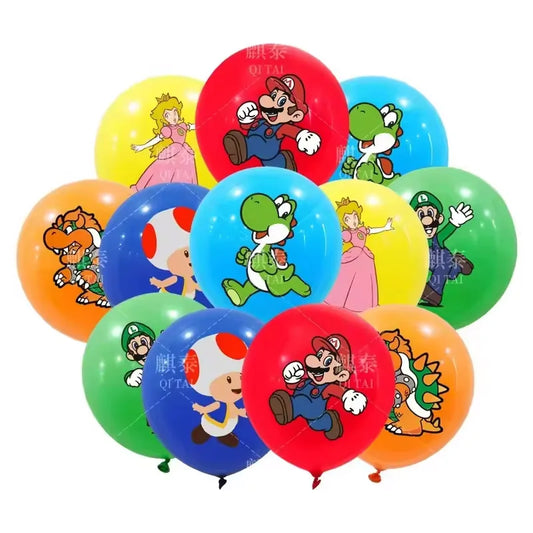 10/20pcs 12inch Super Mary Balloon Set Mario Bros Luigi Yoshi Partys Theme helium Latex Decorate Children Gifts