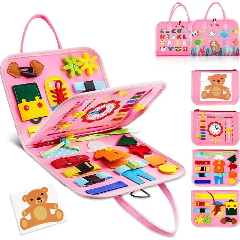 2026 New Montessori Busy Board for Toddlers Sensory Learning Early Education Fine Motor Skills Toy Preschool Kid Educational Toy