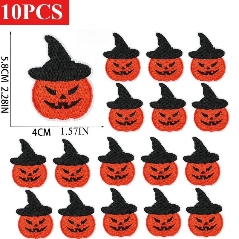 10/23PCS Wholesale Lots/set of Horror Ghost Haunted House Mummy Patch  Embroidery DIY Cloth Sticker Badge Ironing Jeans/cloak