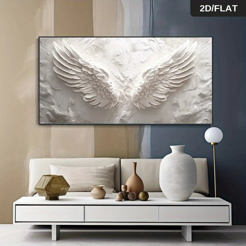 1pc Extra Large Abstract Angel Wings Wall Art Elegant Minimalist Painting Poster, for Living Room, Bedroom, No Frame Wall Decor